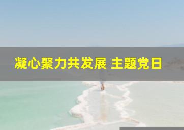 凝心聚力共发展 主题党日